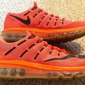 Mens Nike Air Max 2016 Size 10.5  " Hyper Orange " NOT Crimson Red 806772-800